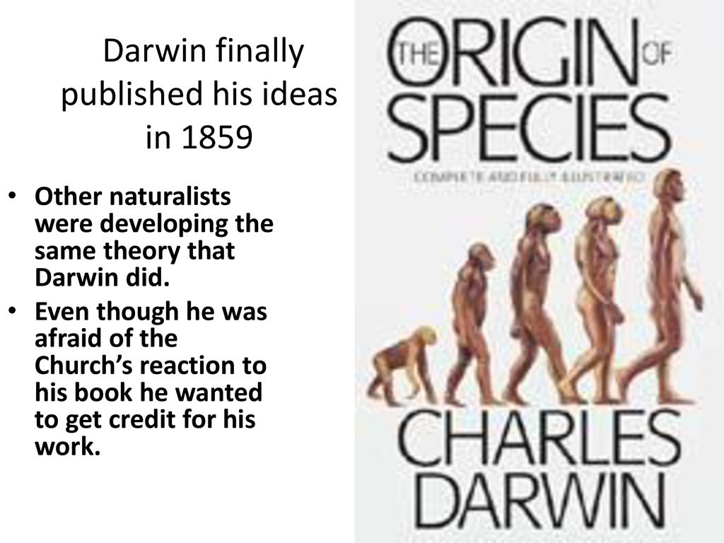 Darwin finally published his ideas in 1859