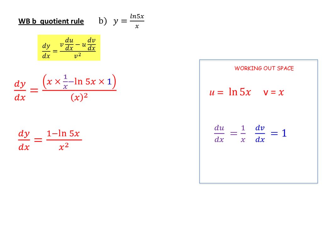 Derivatives Ex Ln X Ppt Download