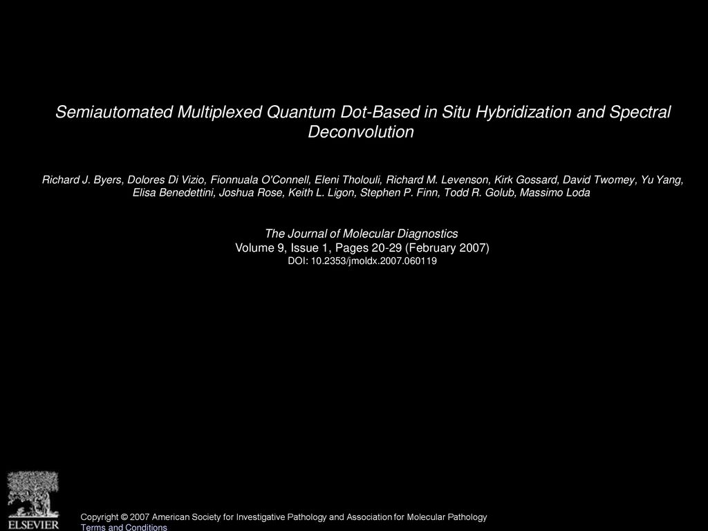 Semiautomated Multiplexed Quantum Dot-Based in Situ Hybridization and Spectral Deconvolution