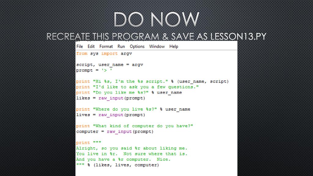 Python Lessons 13 & 14 Mr. Kalmes. - ppt download