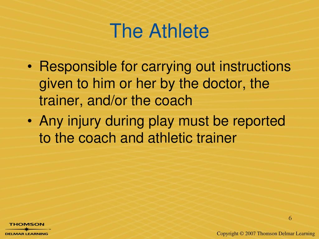 Chapter 2 Athletic Training. ppt download