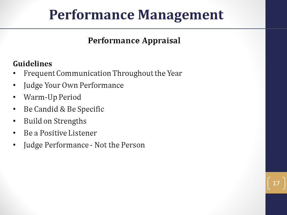 Performance Management Performance Appraisal