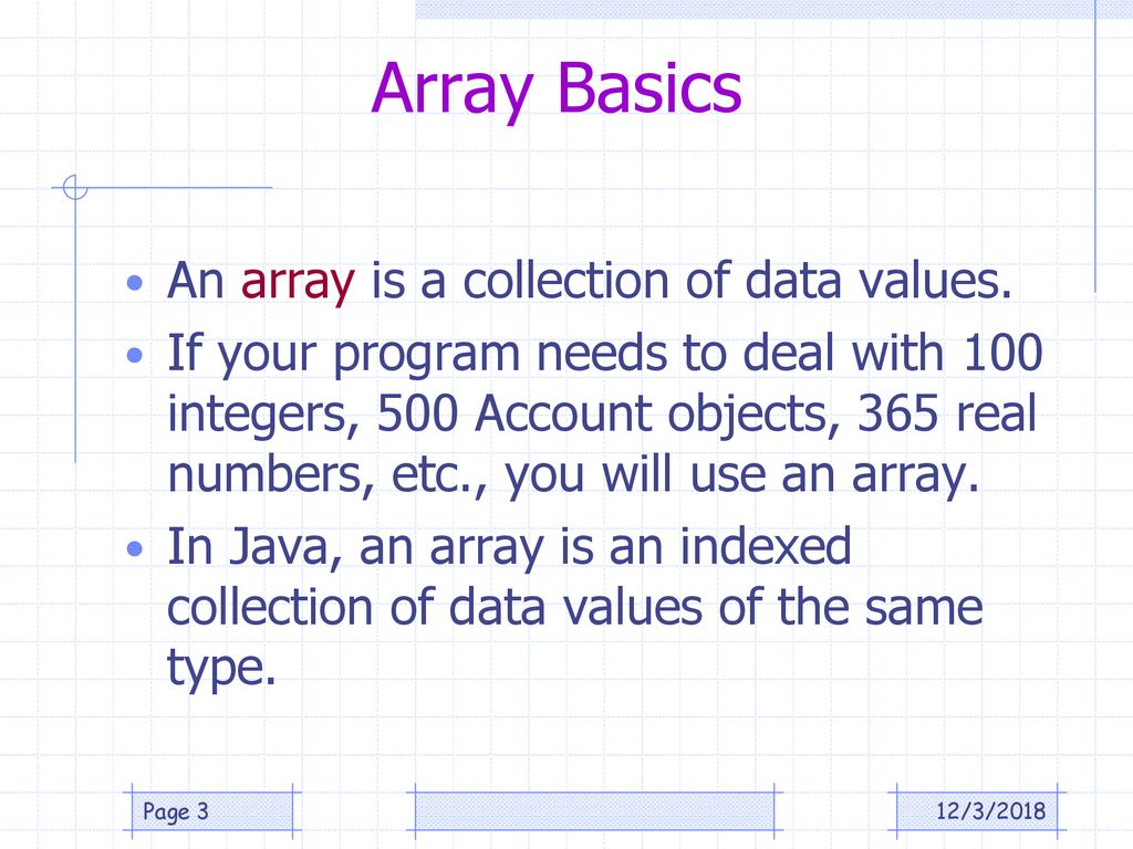 Chapter 6: Arrays. - ppt download
