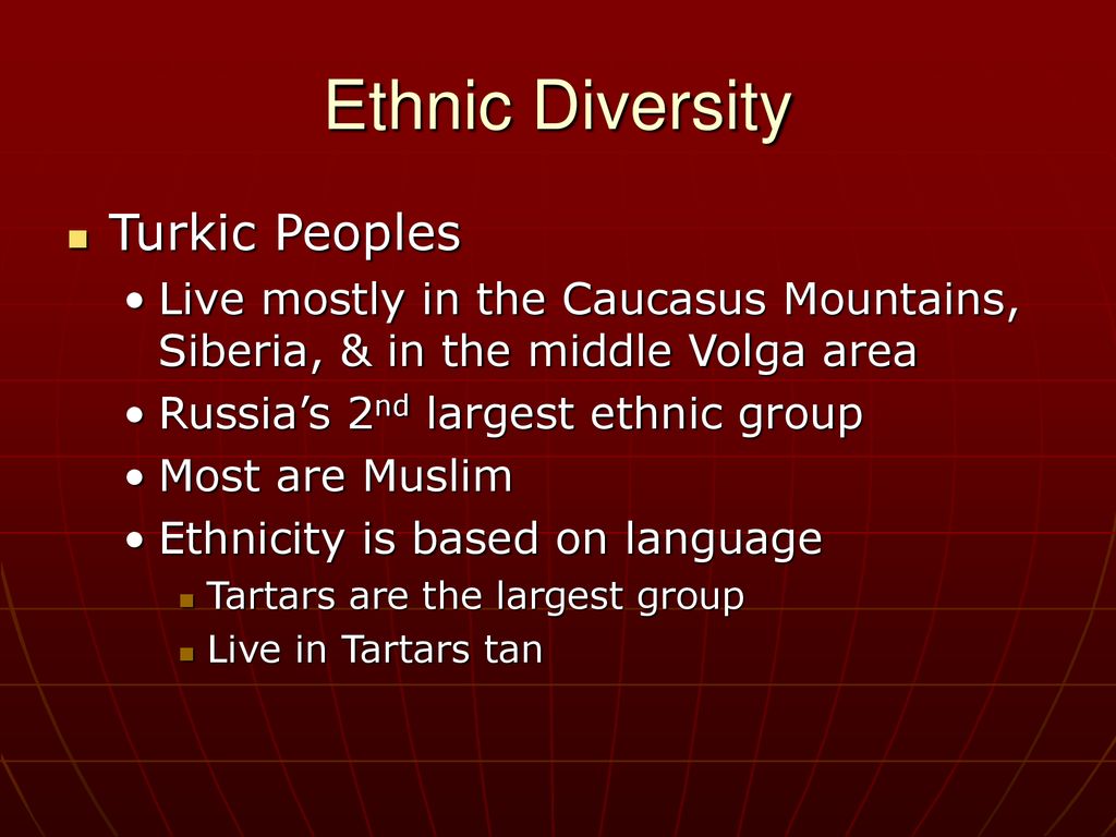 Ethnic Diversity Turkic Peoples