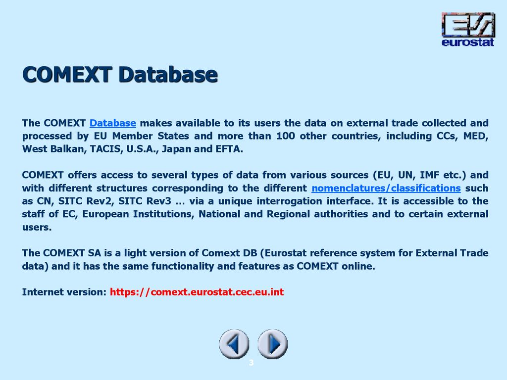 COMEXT Database