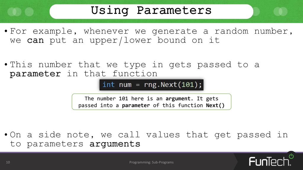 Coding Concepts (Sub- Programs) - ppt download
