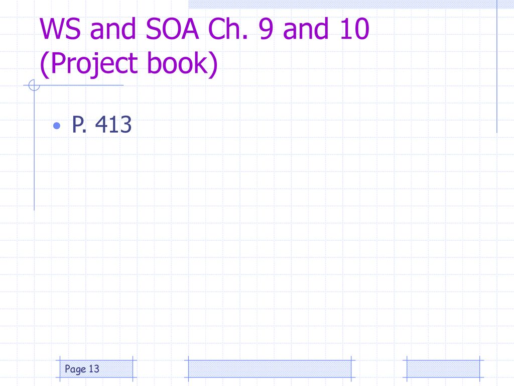WS and SOA Ch. 9 and 10 (Project book)