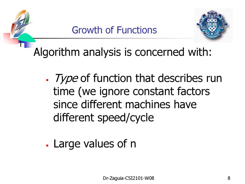 CSI Growth of Functions - ppt download