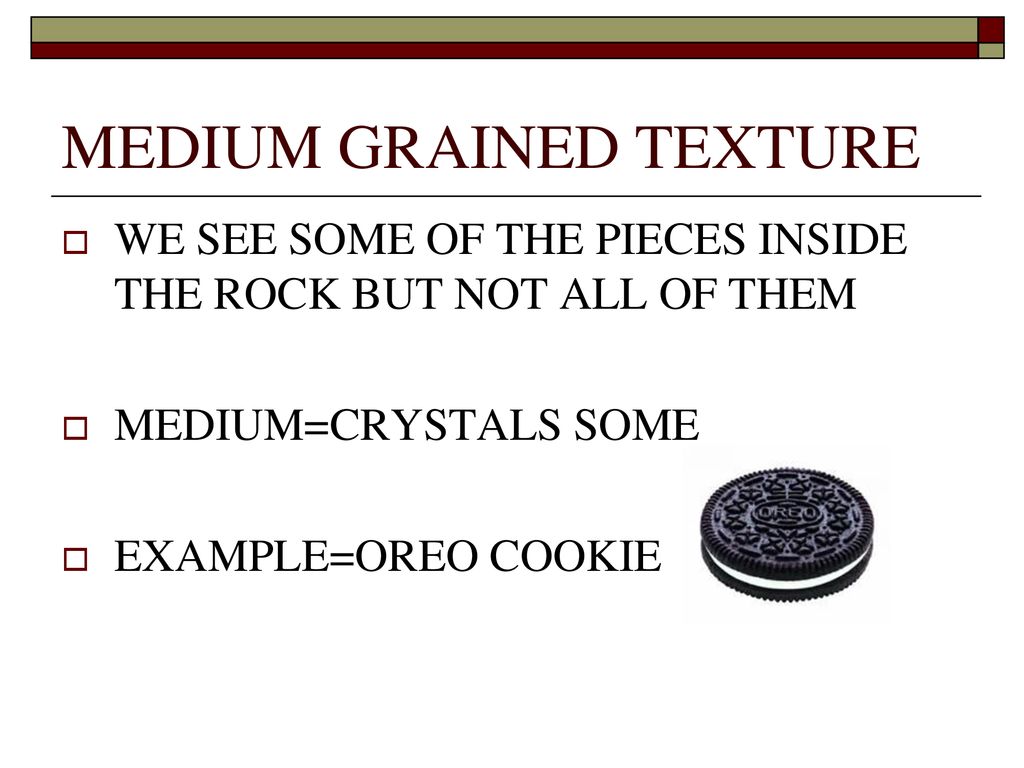 Texture of rock the size shape and positions of the pieces inside a