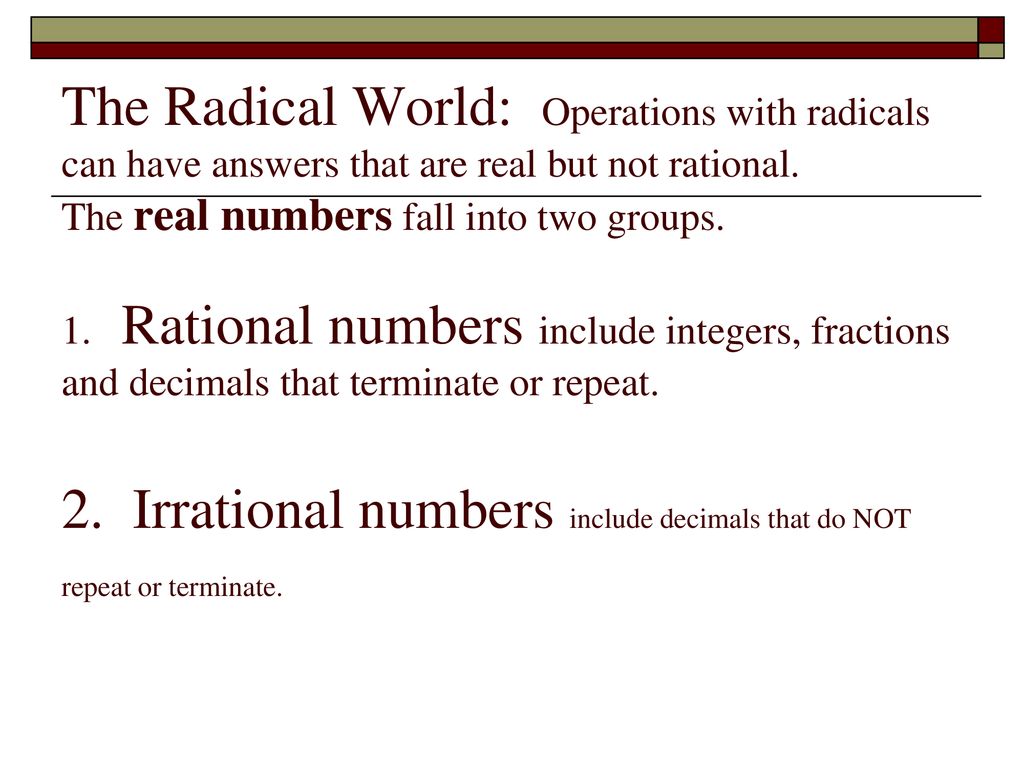 Exponents radicals day 3 ppt download