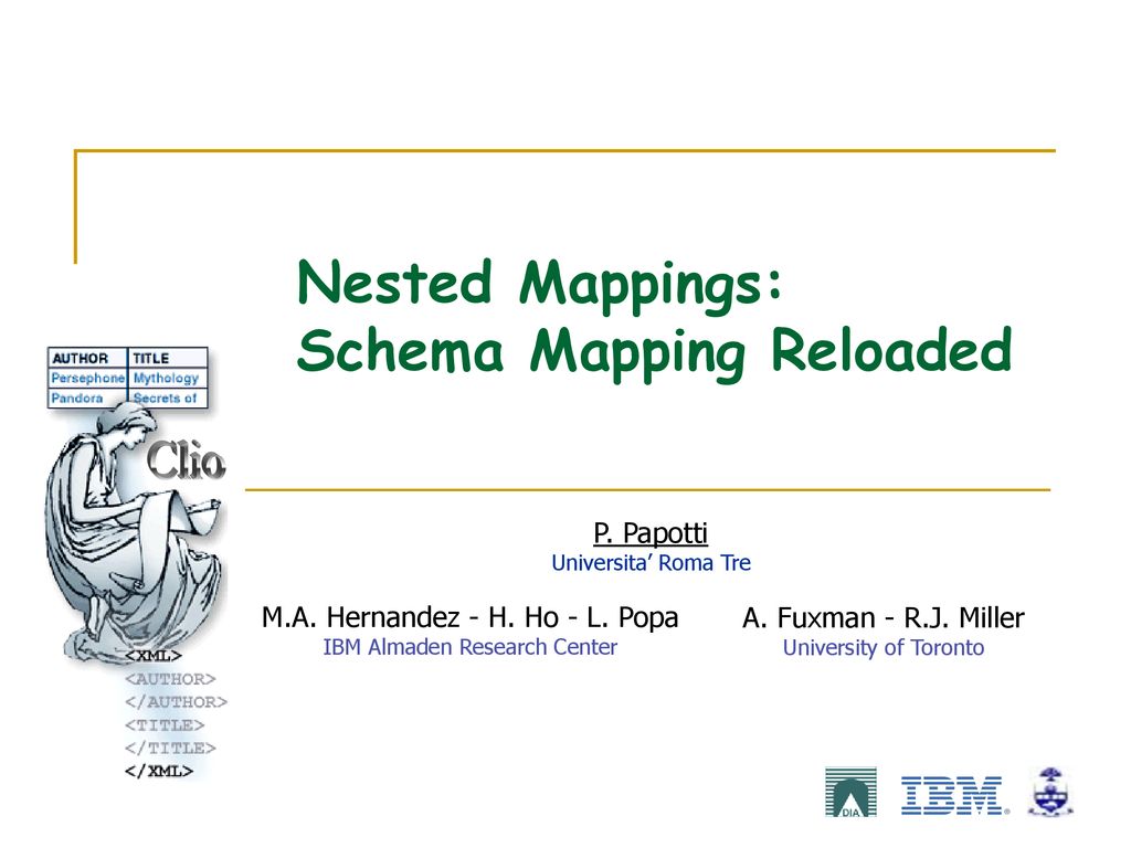 Nested Mappings Schema Mapping Reloaded ppt download