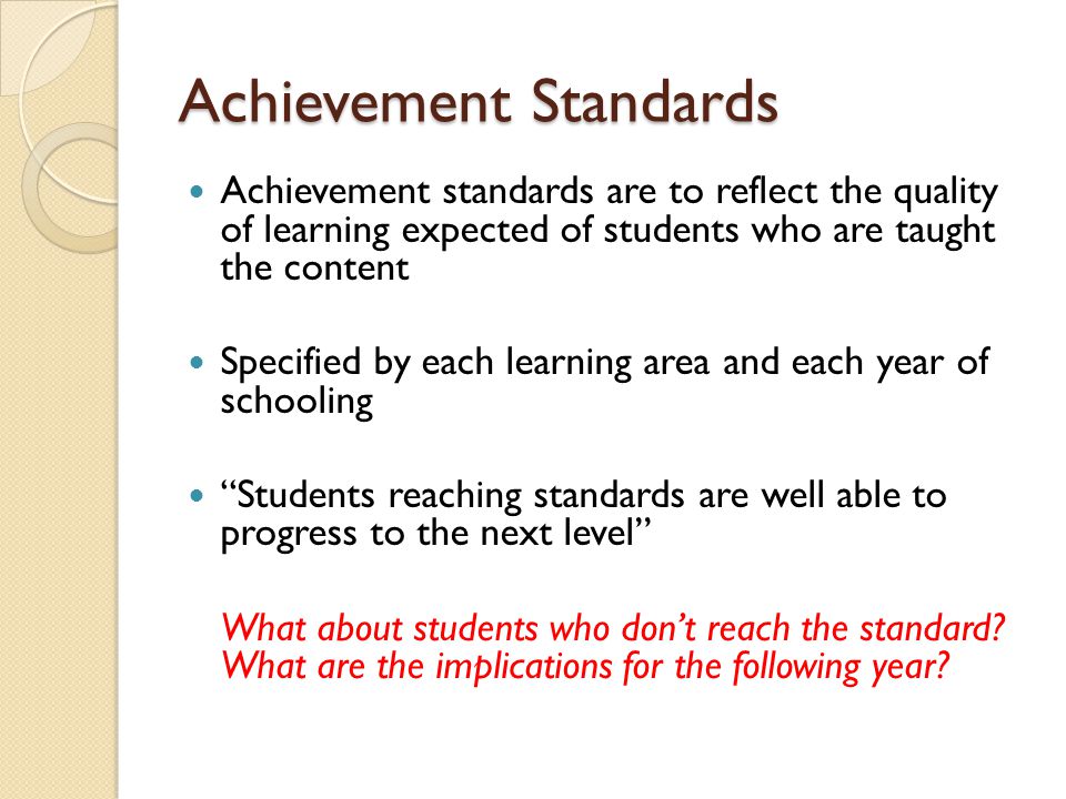 Achievement Standards