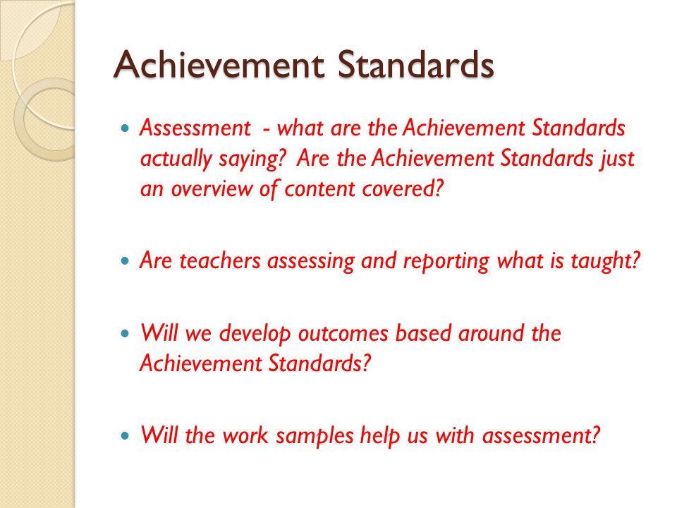 Achievement Standards