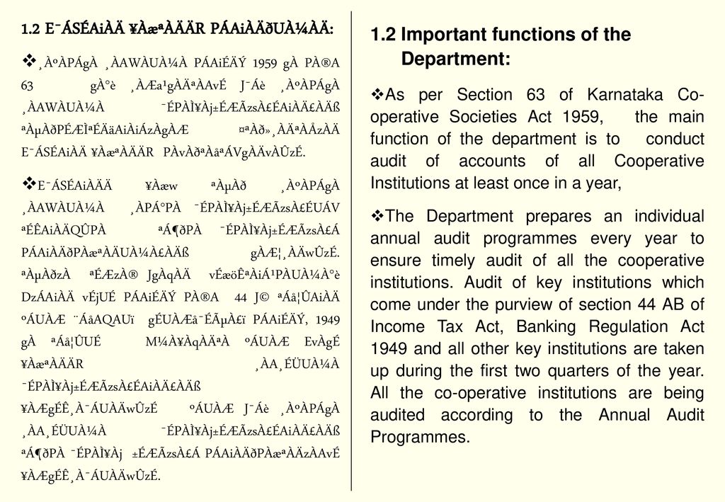 Department Of Co Operative Audit Ppt Download