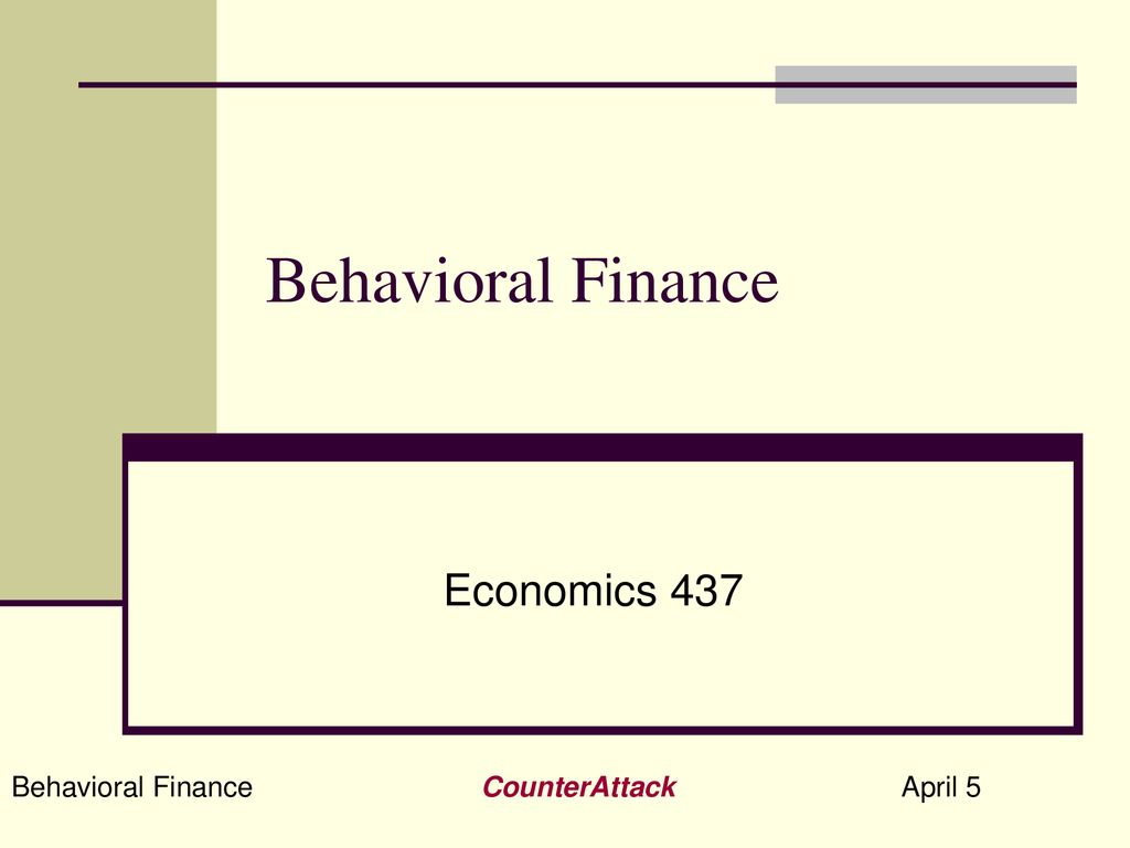 Behavioral Finance Economics Ppt Download