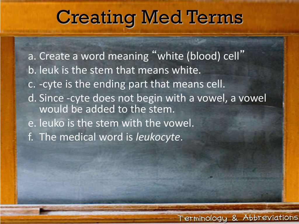 Creating Med Terms