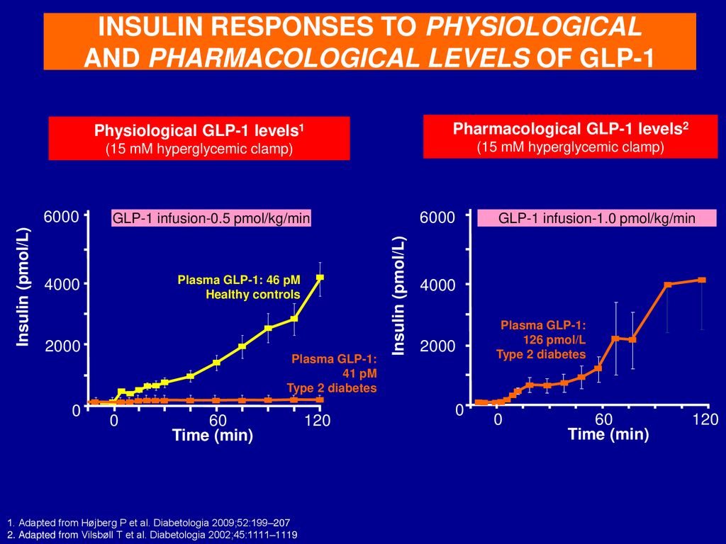 INSULIN RESPONSES TO PHYSIOLOGICAL AND PHARMACOLOGICAL LEVELS OF GLP-1