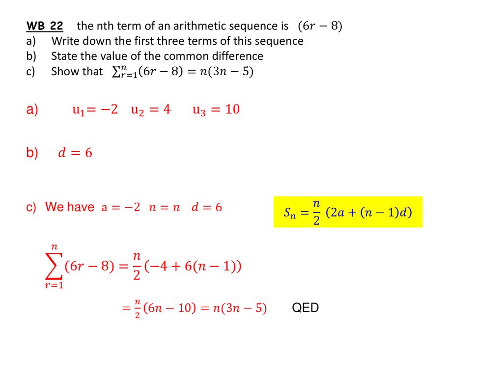 Arithmetic Series And Sigma Ppt Download