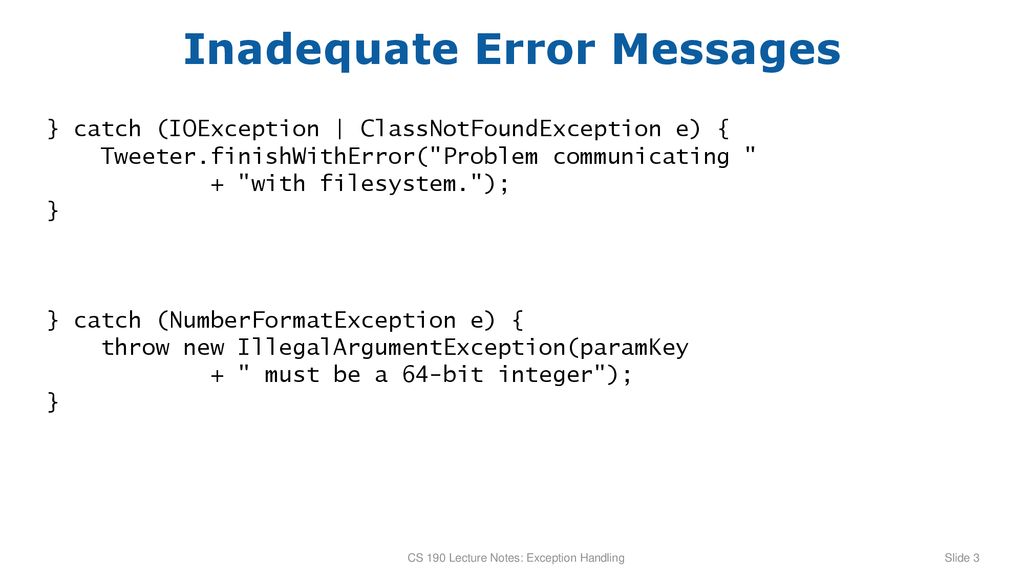 Exceptions Complicate Code ppt download