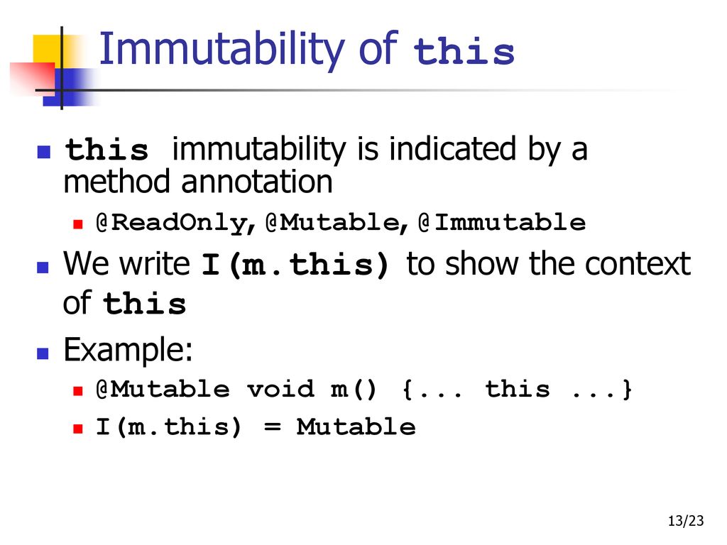 Object and Reference Immutability using Java Generics - ppt download