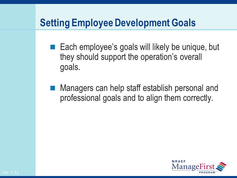 Setting Employee Development Goals