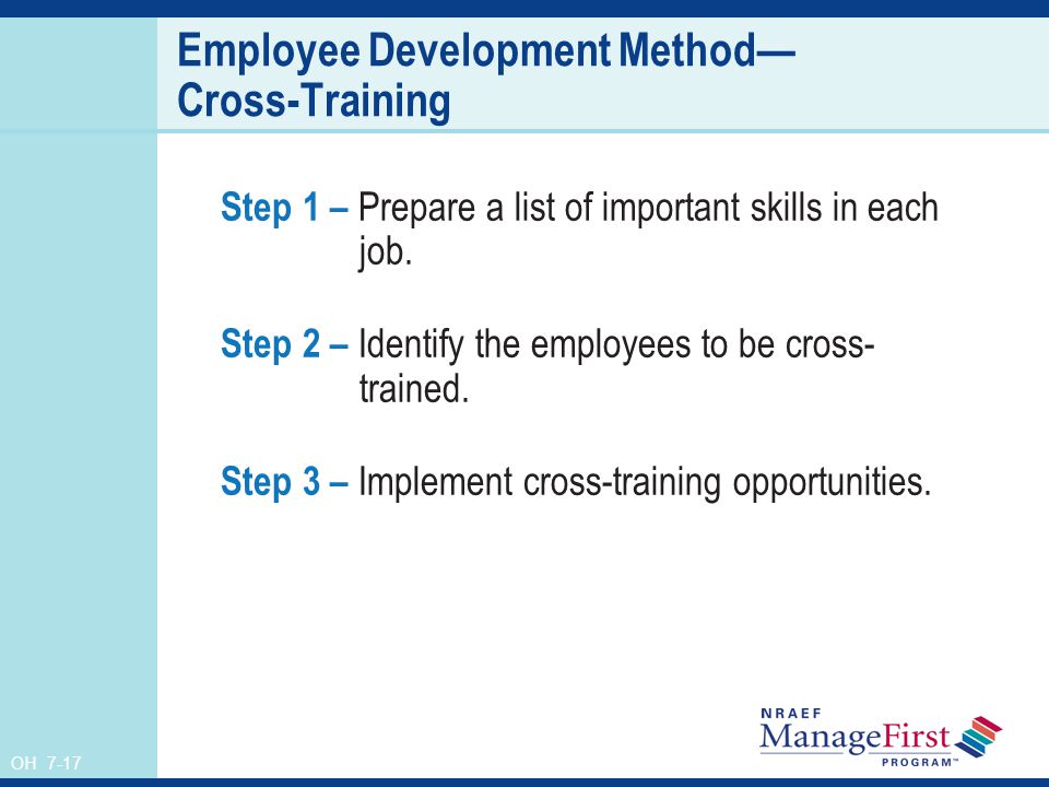 Employee Development Method— Cross-Training