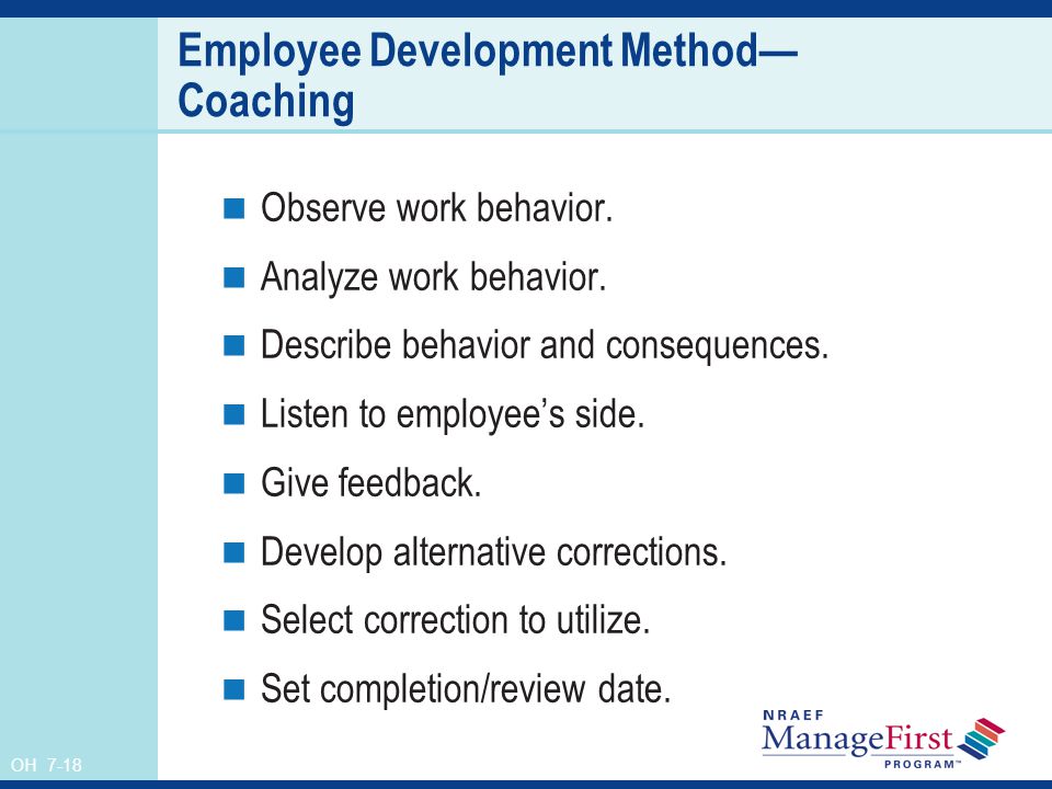 Employee Development Method— Coaching