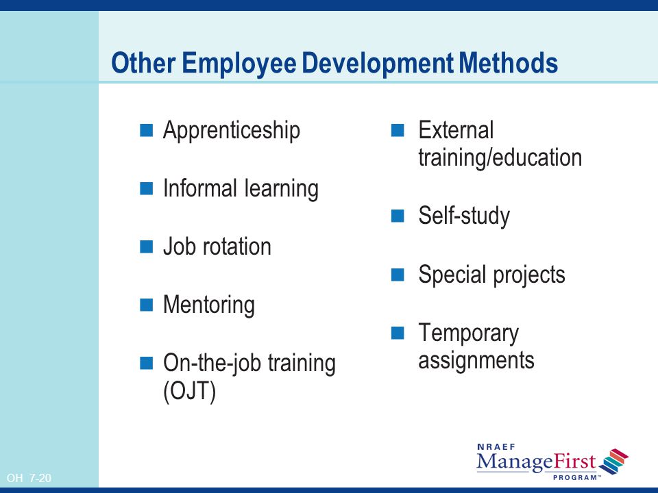 Other Employee Development Methods