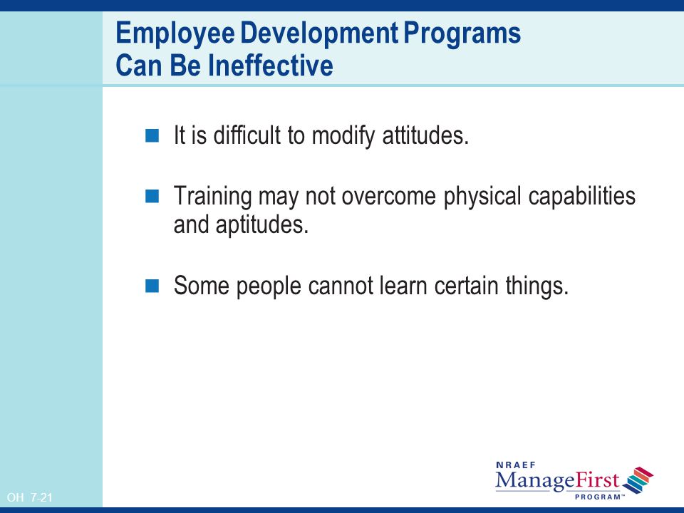 Employee Development Programs Can Be Ineffective