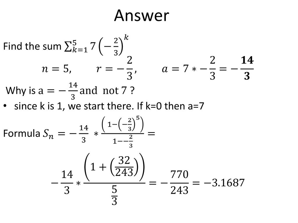 Sequences And Series Day 7 Ppt Download