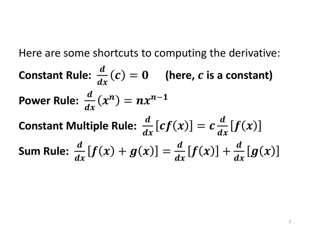 2 2 Techniques Of Differentiation Ppt Download