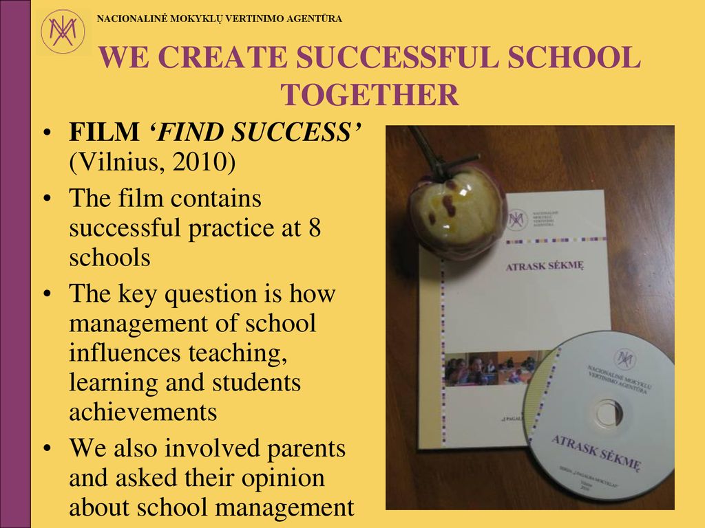 WE CREATE SUCCESSFUL SCHOOL TOGETHER