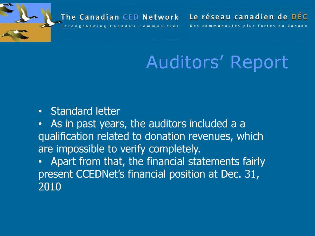 Annual General Meeting Ppt Download   Auditors’ Report Standard Letter 