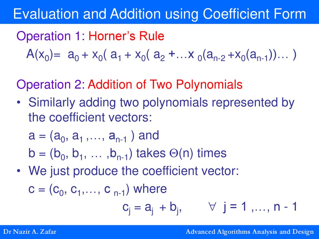 Advanced Algorithms Analysis and Design - ppt download