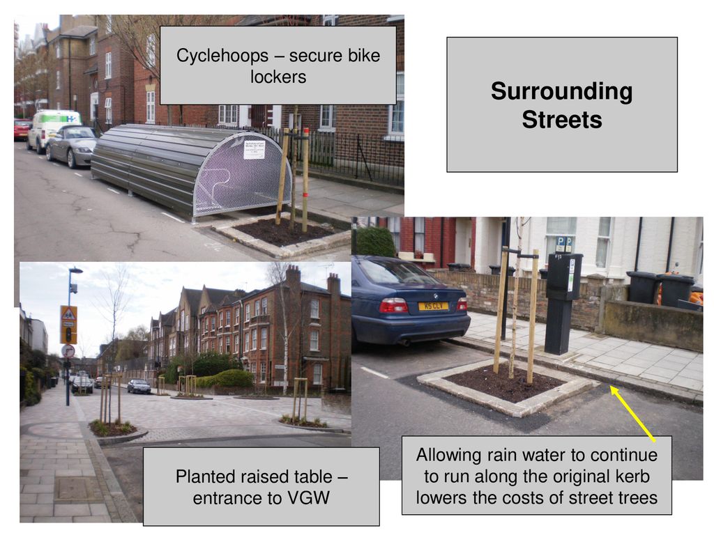 Surrounding Streets Cyclehoops – secure bike lockers