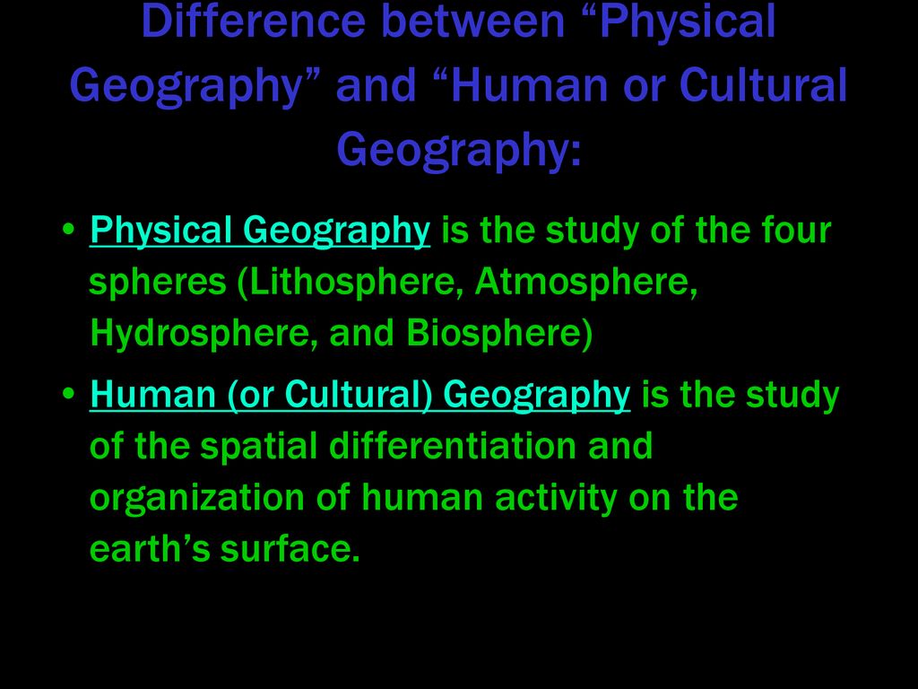 Introduction to human geography ppt download