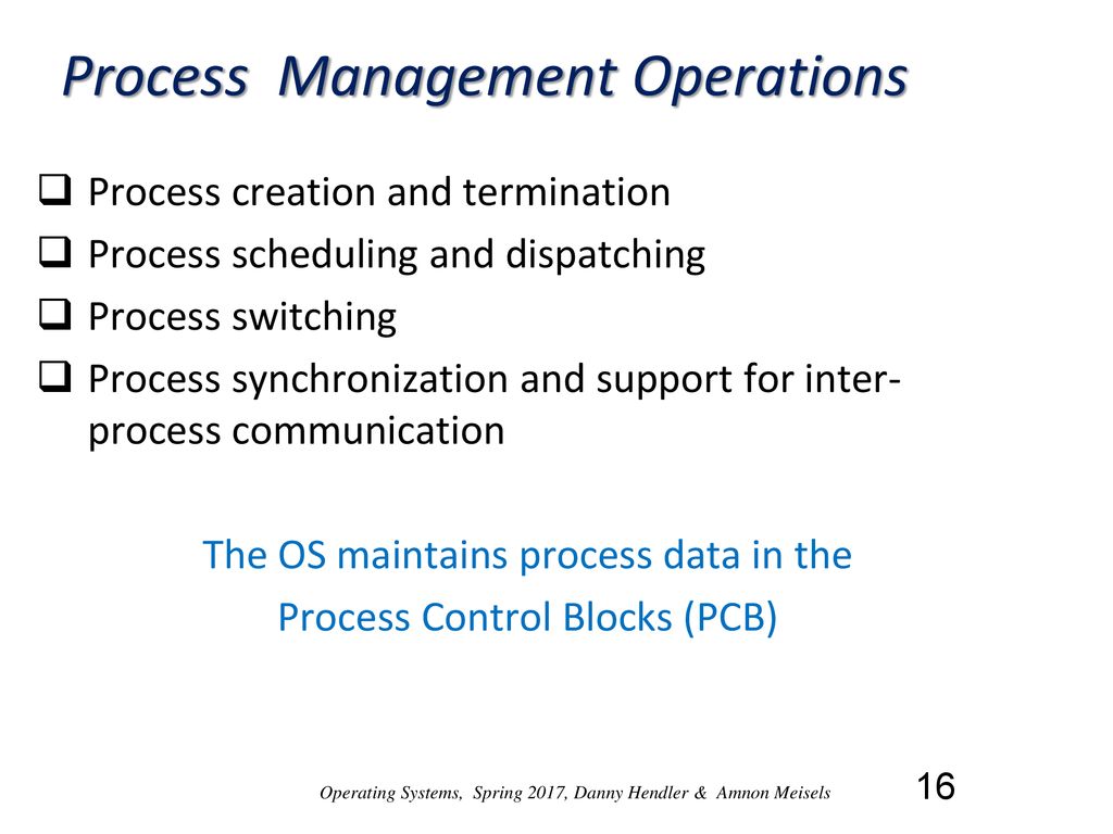 Operating Systems, Spring 2017, Danny Hendler & Amnon Meisels - ppt ...