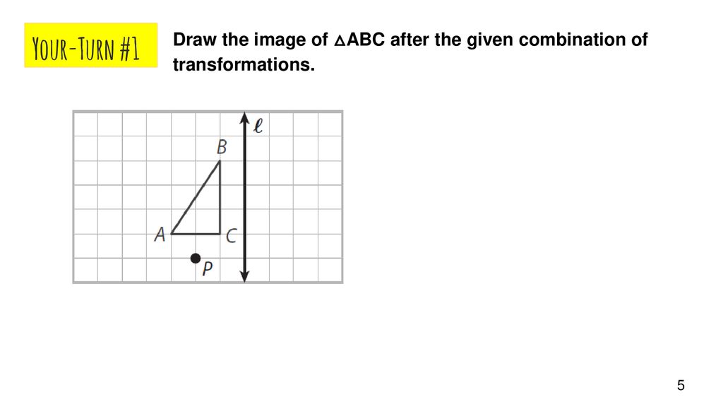 draw the image of the triangle after the given