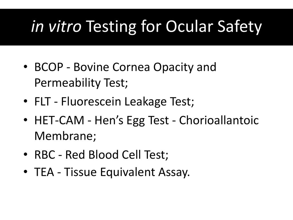 Safety Tests in Cosmetics - ppt download