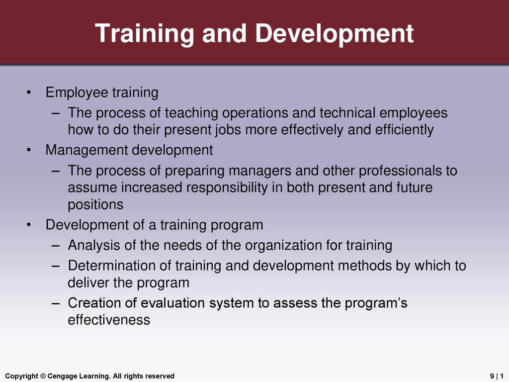 Training and Development - ppt download