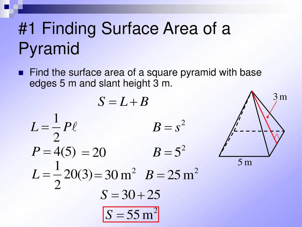 27-27 Surface Areas of Pyramids - ppt download