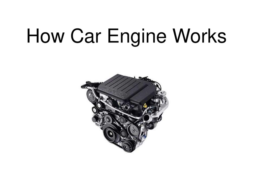 How engine works. Car engine.