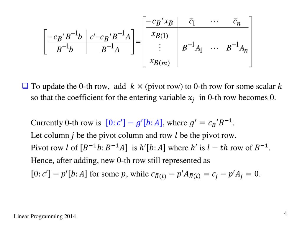 3 3 Implementation 1 Naive Implementation 2 Revised Simplex Method Ppt Download