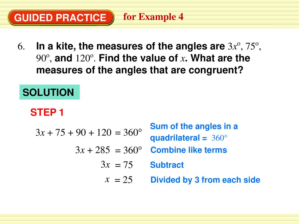 EXAMPLE 4 Apply Theorem 8 19 Find M D In The Kite Shown At The Right example-4-apply-theorem-8-19-find-m-d-in-the-kite-shown-at-the-right