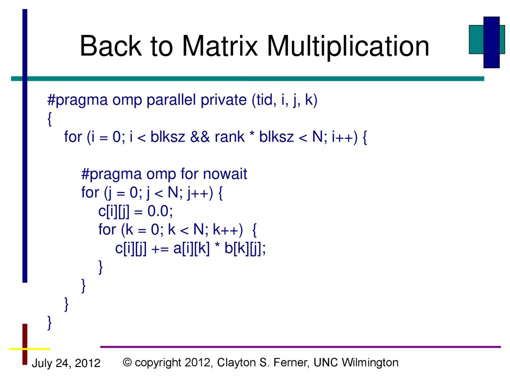 Back to Matrix Multiplication
