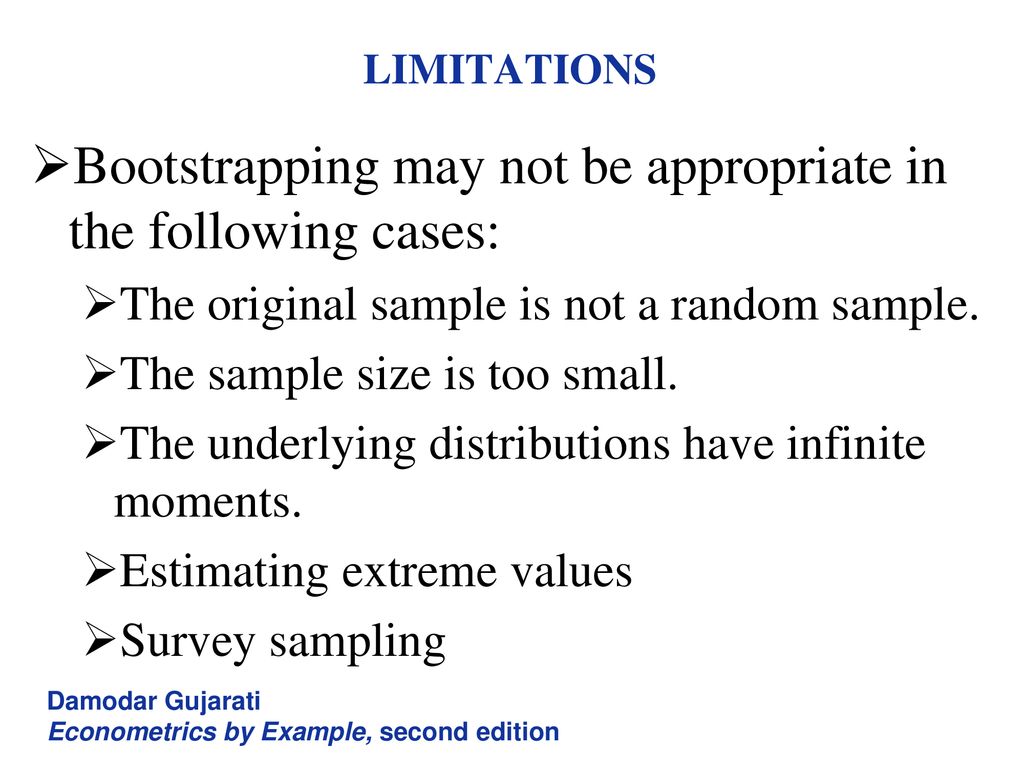 BOOTSTRAPPING LEARNING FROM THE SAMPLE ppt download