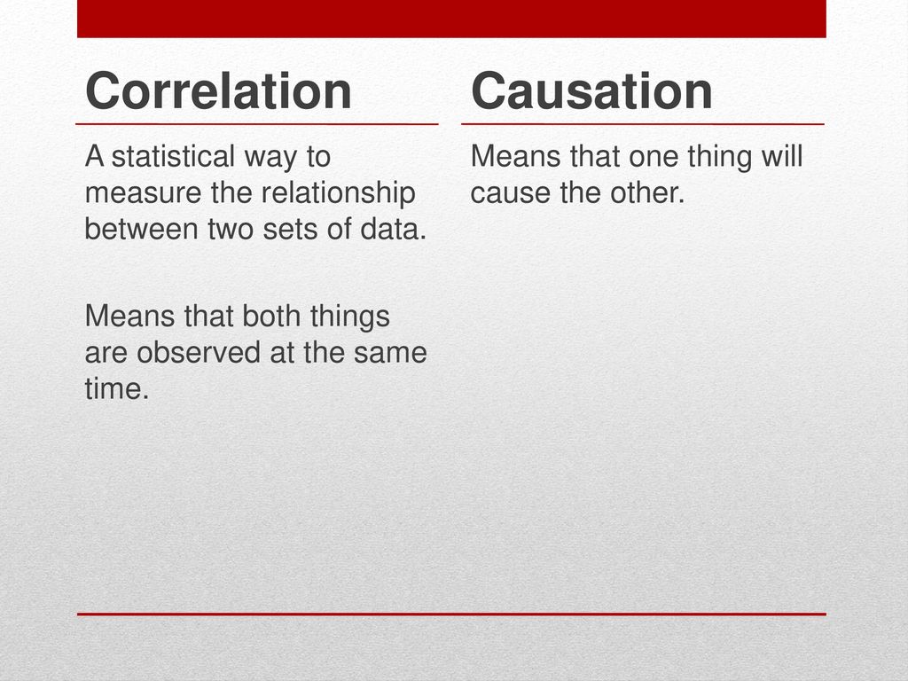 Correlation vs. Causation - ppt download  Within Correlation Vs Causation Worksheet