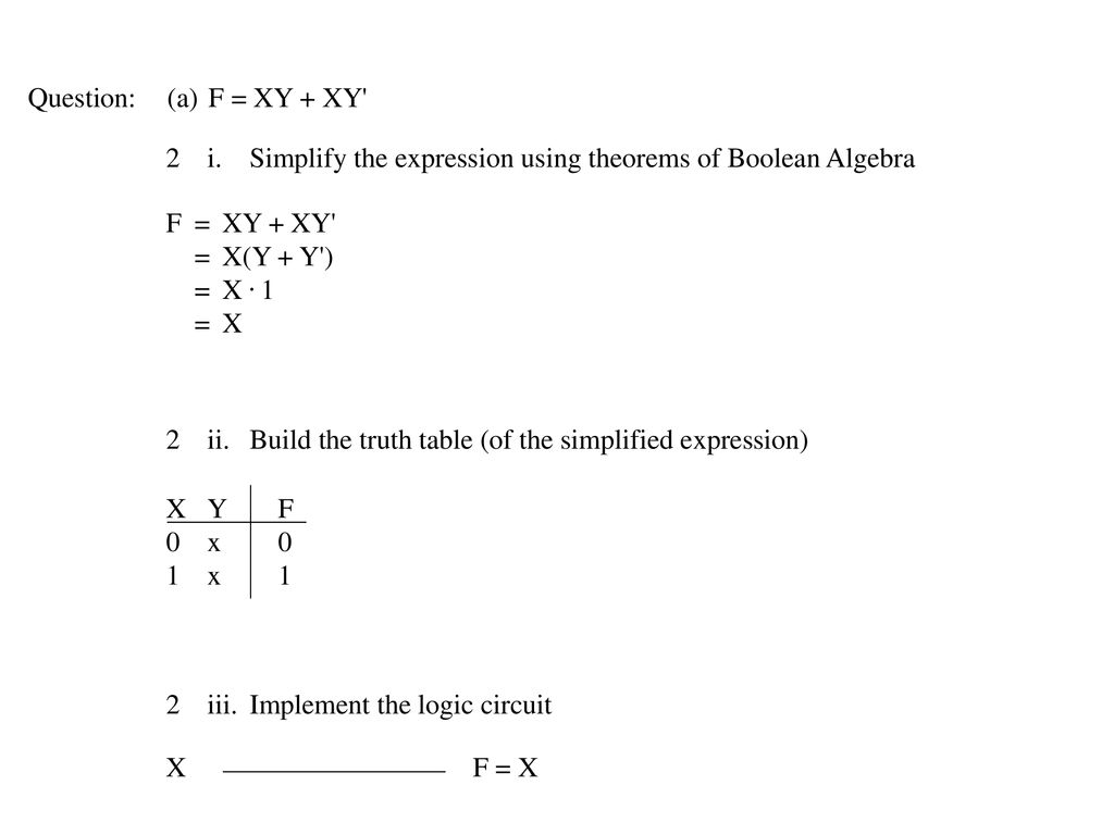 Example Question Consider The Expressions A F Xy Xy Ppt Download Example Question Consider The Expressions A F Xy Xy Ppt Download