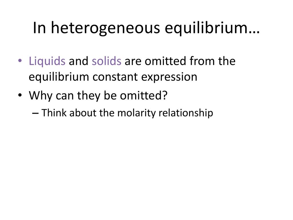 Writing and Solving Equilibrium Constant Expressions ppt download