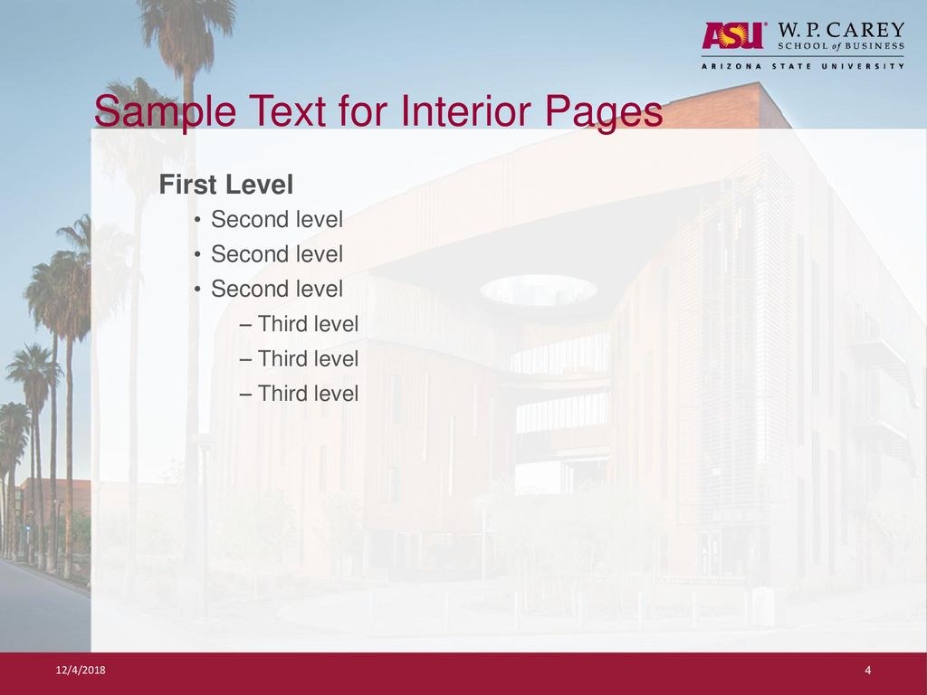 Sample Text for Interior Pages